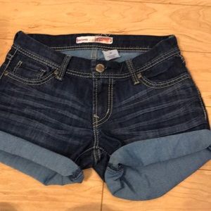 Rolled denim shorts!